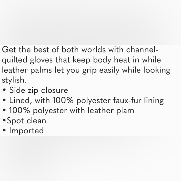 UGG Fabric Glove w/Zipper NWT - Picture 9 of 9